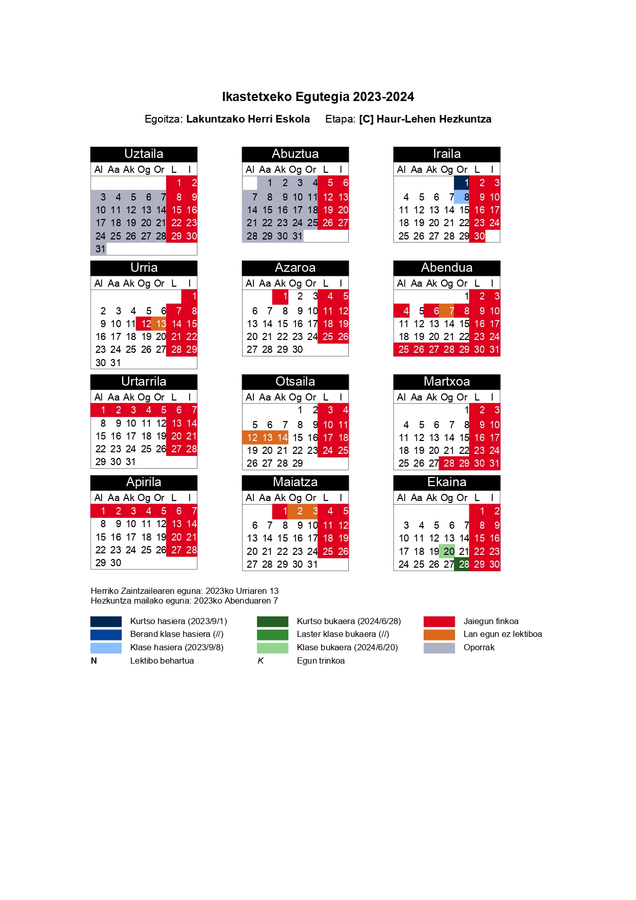 Calendario 2023-24
